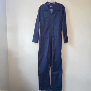 Kolossus Coveralls Men's S Reg Navy Workwear Overall Mechanic Zip Front Pockets